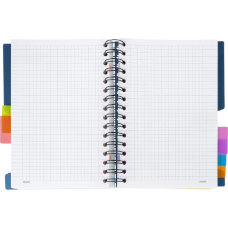 Бизнес-тетрадь А5,200л,кл,греб Attache Selection Office book синий металлик