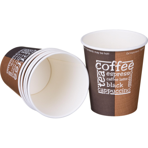 Стакан одноразовый бум 1-сл. d-80мм 200/250мл Модерн беж КОМУС 8OZ50шт/уп