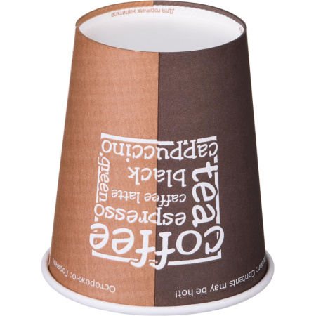 Стакан одноразовый бум 1-сл. d-80мм 200/250мл Модерн беж КОМУС 8OZ50шт/уп