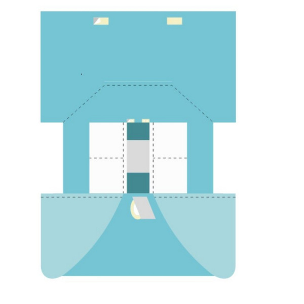 Простыня Т-образная д/абдоминально-промежностной обл., пл.75, стерил  Гекса