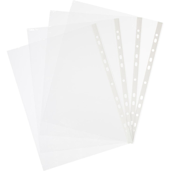 Файл-вкладыш перфорированная А4 100шт., гладкаяЭлементари 0,025 мм