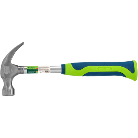 Молоток-гвоздодер  Сибртех, обрезиненная рукоятка, 450гр. (10436)