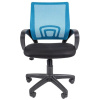 Кресло VT_EChair-304 ТС Net ткань черн/сетка голубой, пластик