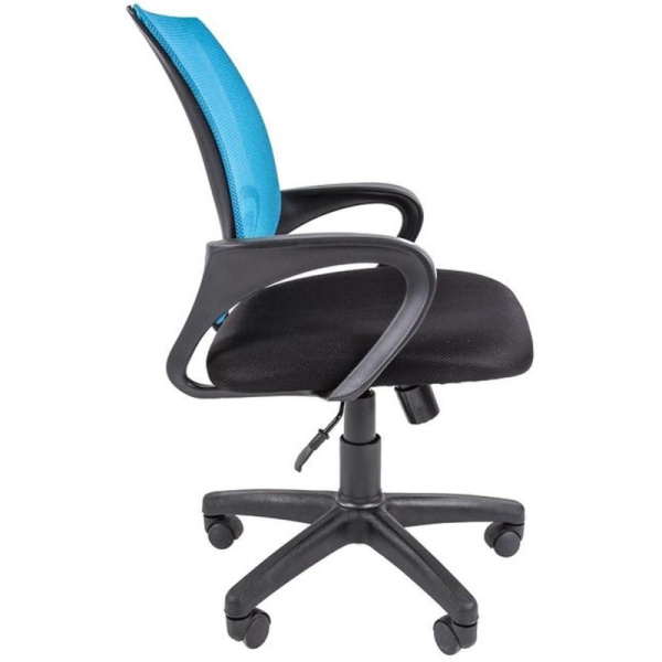 Кресло VT_EChair-304 ТС Net ткань черн/сетка голубой, пластик