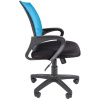 Кресло VT_EChair-304 ТС Net ткань черн/сетка голубой, пластик