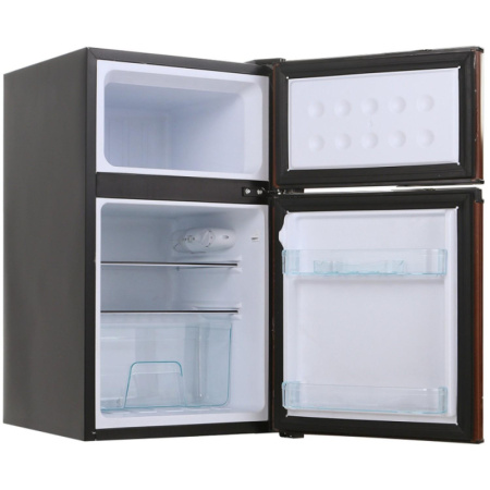 Холодильник TESLER RCT-100 WOOD,Объем 95(65+30) Цвет дерев.45,5х54х83,2см