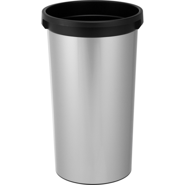 Контейнер Ирис пластиковый с металл покрытием круглый, метал-черный