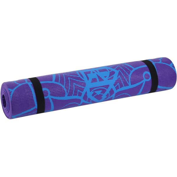 Коврик для фитнеса и йоги Larsen PVC фиолет.принт р180х60х0,5см 352557