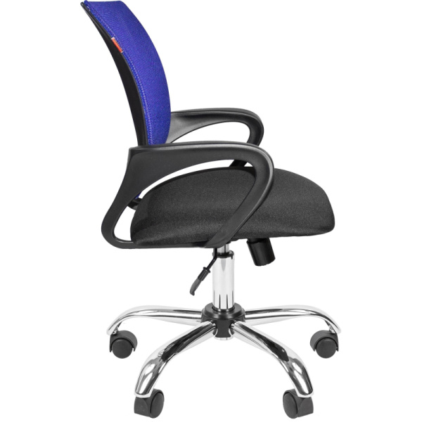 Кресло VT_EChair-304 TC Net ткань черн/сетка синий, хром