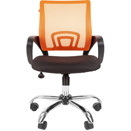 Кресло VT_EChair-304 TC Net ткань черн/сетка оранж, хром