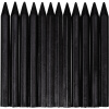 Мелки восковые шестигранные 12 штук черные
