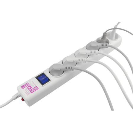 Сетевой фильтр Power Cube 3м (6 розеток) 16А белый(SPG(5+1)-16B-3М)