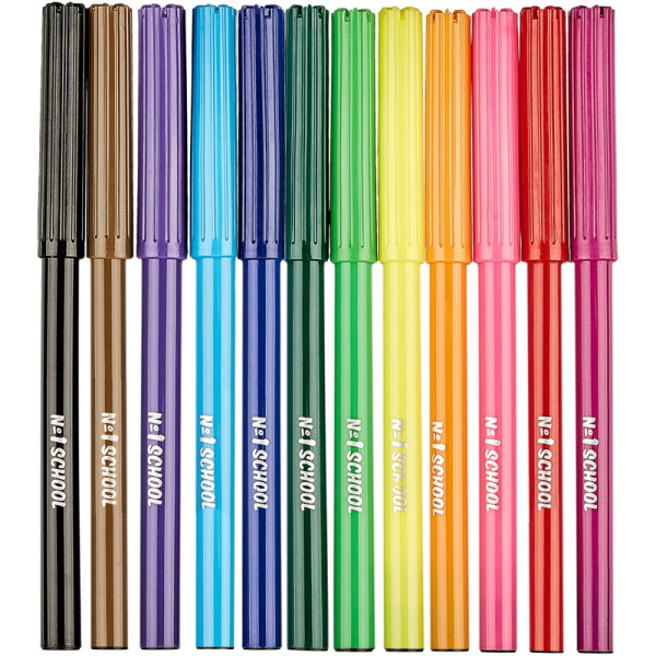 Фломастеры №1 School Шустрики 12 цв