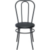 Стул для столовых AM_Венский каркас  9005 черный сиденье к/з черный