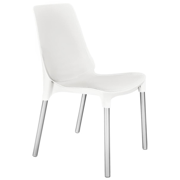 Стул для столовых EL_SHT-S75 пластик белый/хром лак 1880