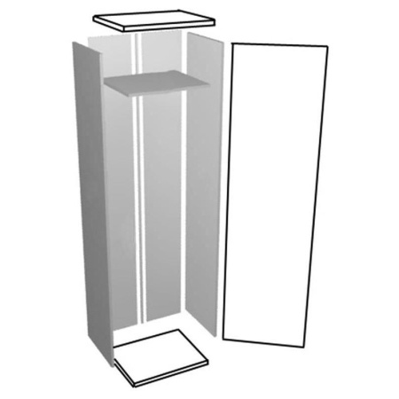 Шкаф Д_EASY Director д/одежды2 узк ДСП м ел.сер 771/дуб шамонисв.124