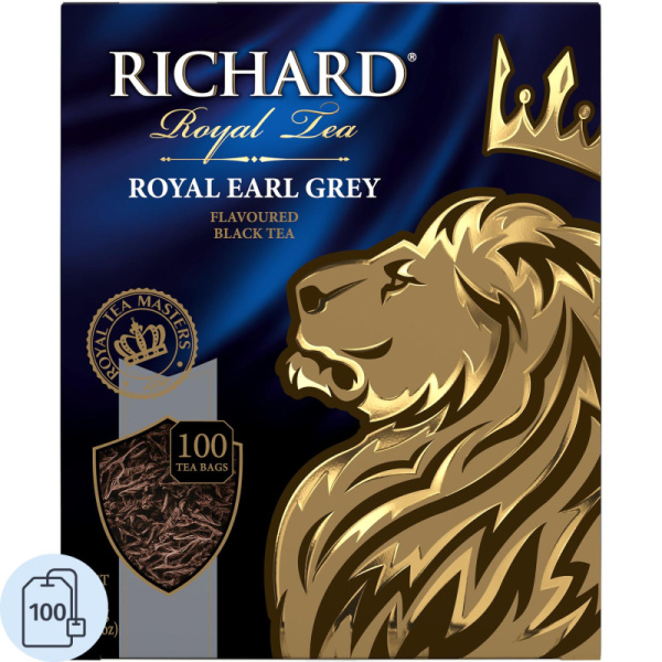 Чай Richard Royal Earl Grey черный, 100 пак 13944