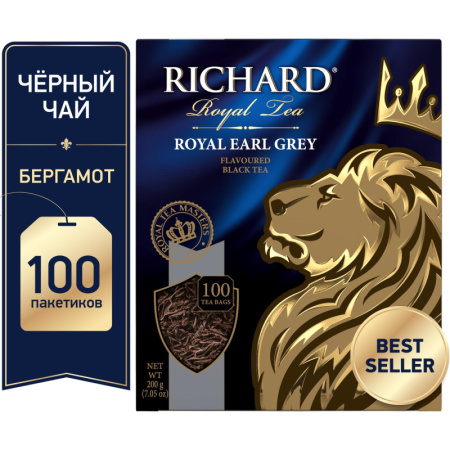 Чай Richard Royal Earl Grey черный, 100 пак 13944
