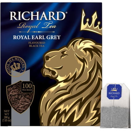 Чай Richard Royal Earl Grey черный, 100 пак 13944