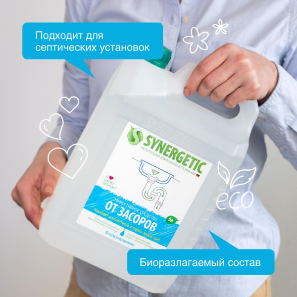 Средство для прочистки труб Synergetic 5л