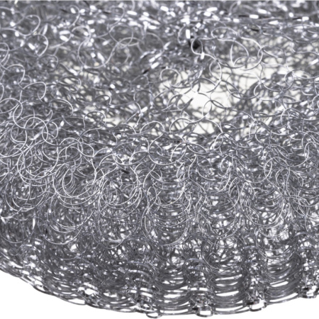 Губка мочалка спираль металлическая Luscan 110х110х40мм 40г
