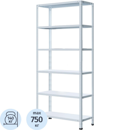 Стеллаж металлический P_МС-266 с 6-ю полками 1000x600x2200