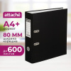 Папка-регистратор 80 мм Attache , черный Экономи,ПБП1,карм.кор