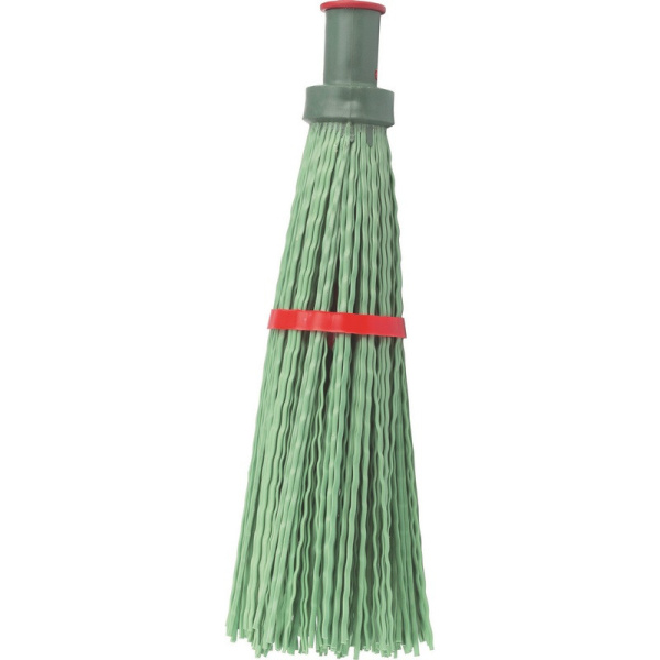 Метла полипропиленовая 63217 140х310 мм круглая с ободом с черенком Сибртех