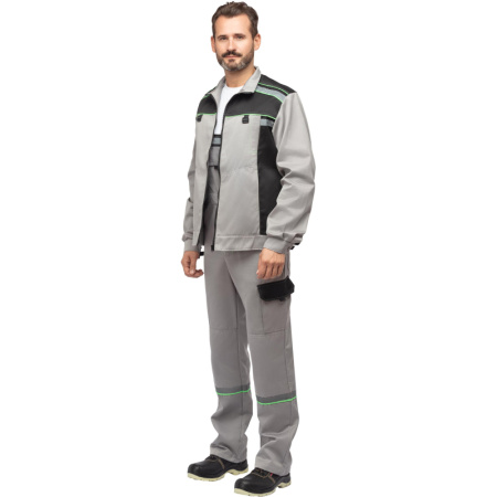 Костюм рабочий летний муж. л26-КПК сер/черн (р.56-58) 170-176