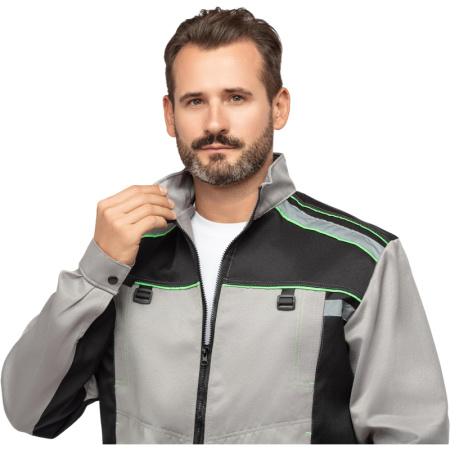 Костюм рабочий летний муж. л26-КПК сер/черн (р.60-62) 170-176