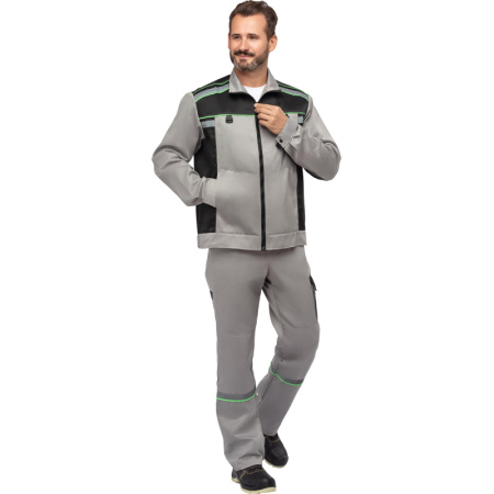 Костюм рабочий летний муж. л26-КПК сер/черн (р.60-62) 170-176