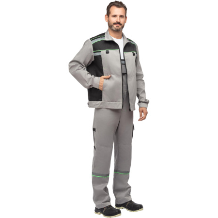 Костюм рабочий летний муж. л26-КПК сер/черн (р.52-54) 182-188