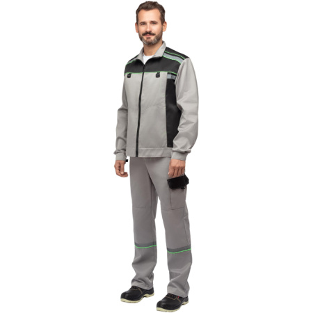 Костюм рабочий летний муж. л26-КПК сер/черн (р.56-58) 182-188