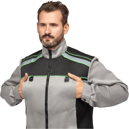 Костюм рабочий летний муж. л26-КПК сер/черн (р.56-58) 182-188