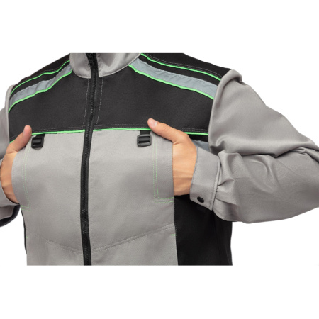 Костюм рабочий летний муж. л26-КПК сер/черн (р.60-62) 182-188