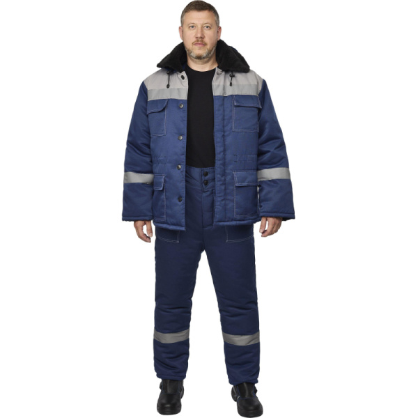 Костюм рабочий зимний муж з35-КБР синий/сер ( 44-46) 182-188 (Арсенал-СП)