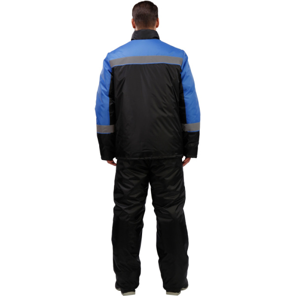Куртка рабочая зимняя утепленная муж з38-КУ голубая/черн (р.56-58) 170-176