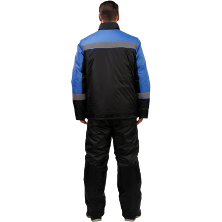 Куртка рабочая зимняя утепленная муж з38-КУ голубая/черн (р.64-66) 182-188