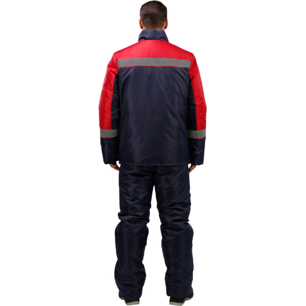 Куртка рабочая зимняя утепленная муж з38-КУ т.син/красн (р.60-62) 182-188