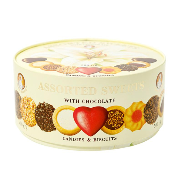 Печенье Бискотти с шоколдными конфетами, Assorted Sveets 500г