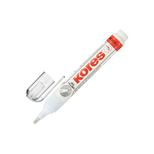 Корректирующий карандаш 6г (4.8мл) Kores, металл. наконеч, быстросохнущая