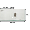 Папка-регистратор с арочн.мех.Комус Экономи 80мм,зелая,ПБП1,карм.кор,мет.уг