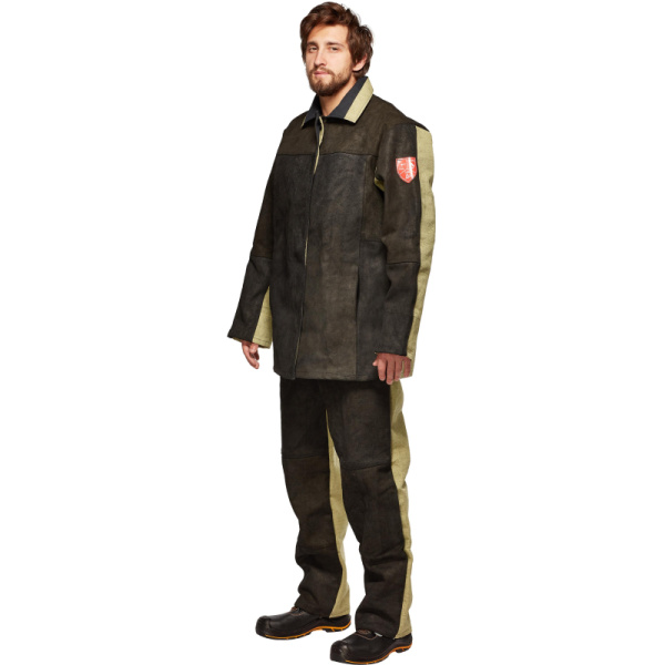 Костюм сварщика брезент+спилок кур/брюки (модель КС09) (р.44-46) 182-188