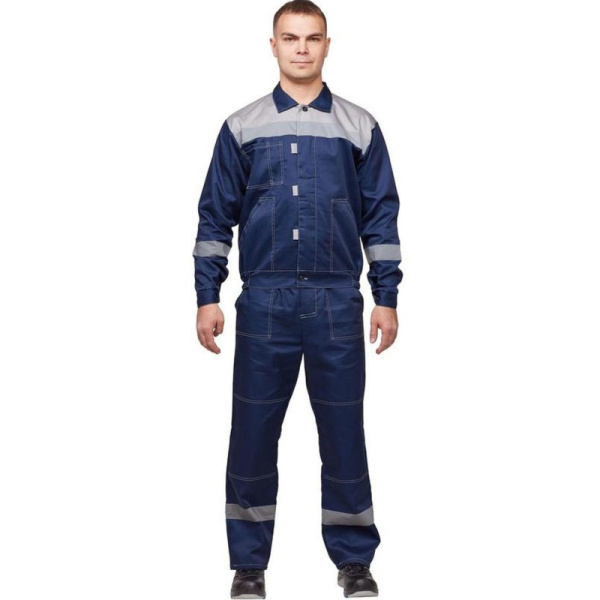 Костюм рабочий летний муж. л20-КБР синий/сер (р.48-50) 158-164 (Арсенал-СП)