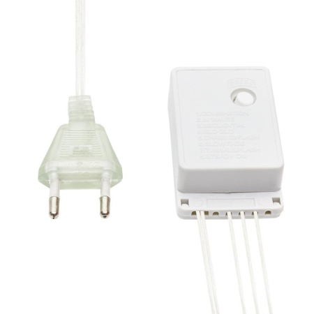 Гирлянда светодиодная Дождь 2,5x2 м, 300 LED, мерцание, Белый 235-055