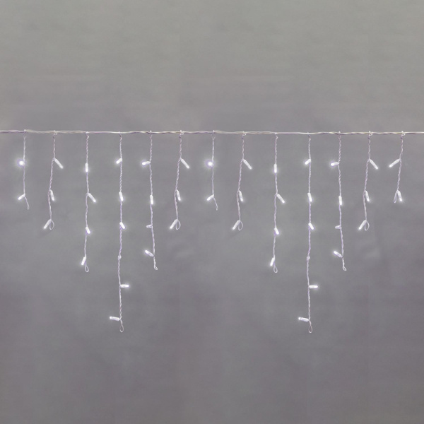 Гирлянда светодиодная Айсикл (бахрома) 176, 4,8х0,6 м, 230В, белые, 255-137
