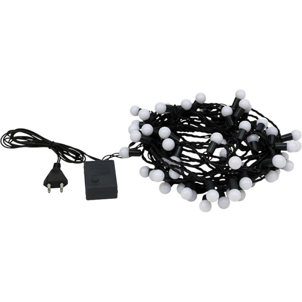 Гирлянда светодиодная Мультишарики 17,5мм,10м, зелен ПВХ, 80, RGB 303-509-6