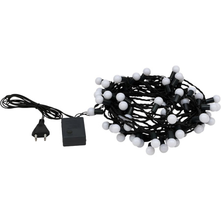 Гирлянда светодиодная Мультишарики 17,5мм,10м, зелен ПВХ, 80, RGB 303-509-6