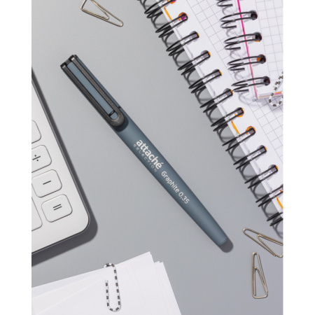 Ручка гелевая неавтомат. Attache Selection Graphite цвет чернил синий