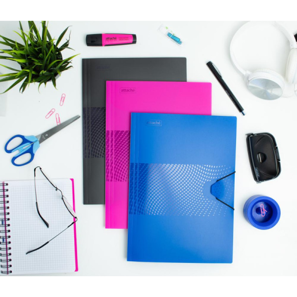 Папка на резинках Attache Digital,розовый